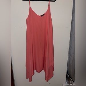 Lane Bryant Coral Handkerchief Dress